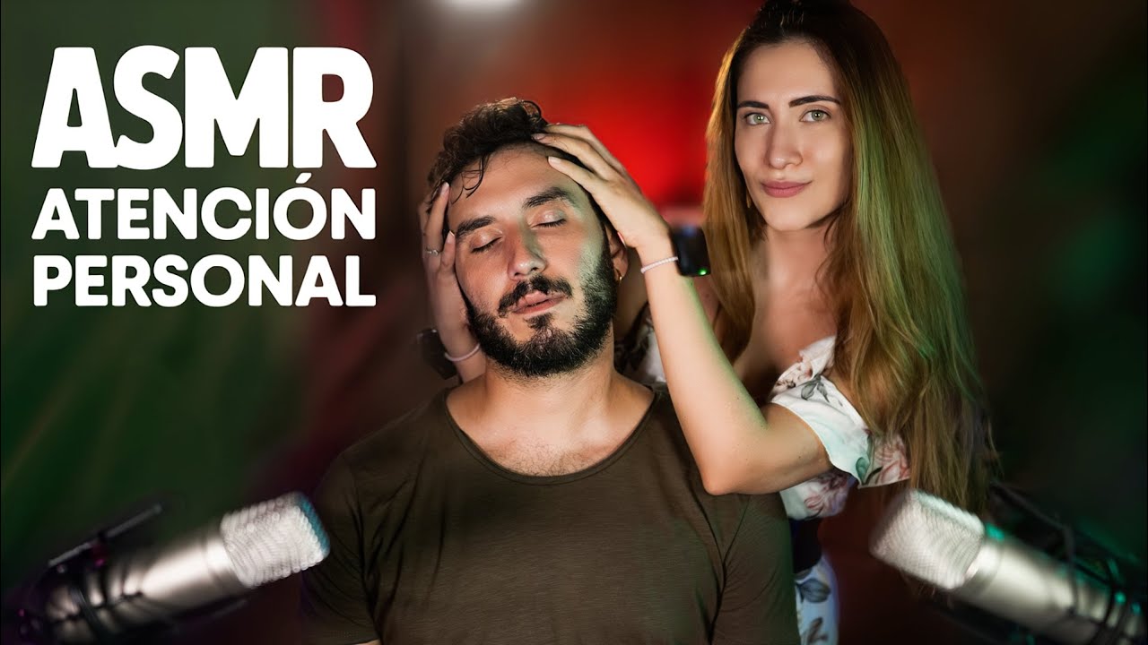 ASMR  ATENCIÓN PERSONAL  para DORMIR: Masaje de cara, cuero cabelludo y hombros 😴