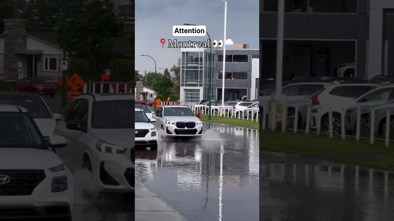 Flooding Spotted in Montreal Today 🌧️  #montreal #quebec #mtlcity