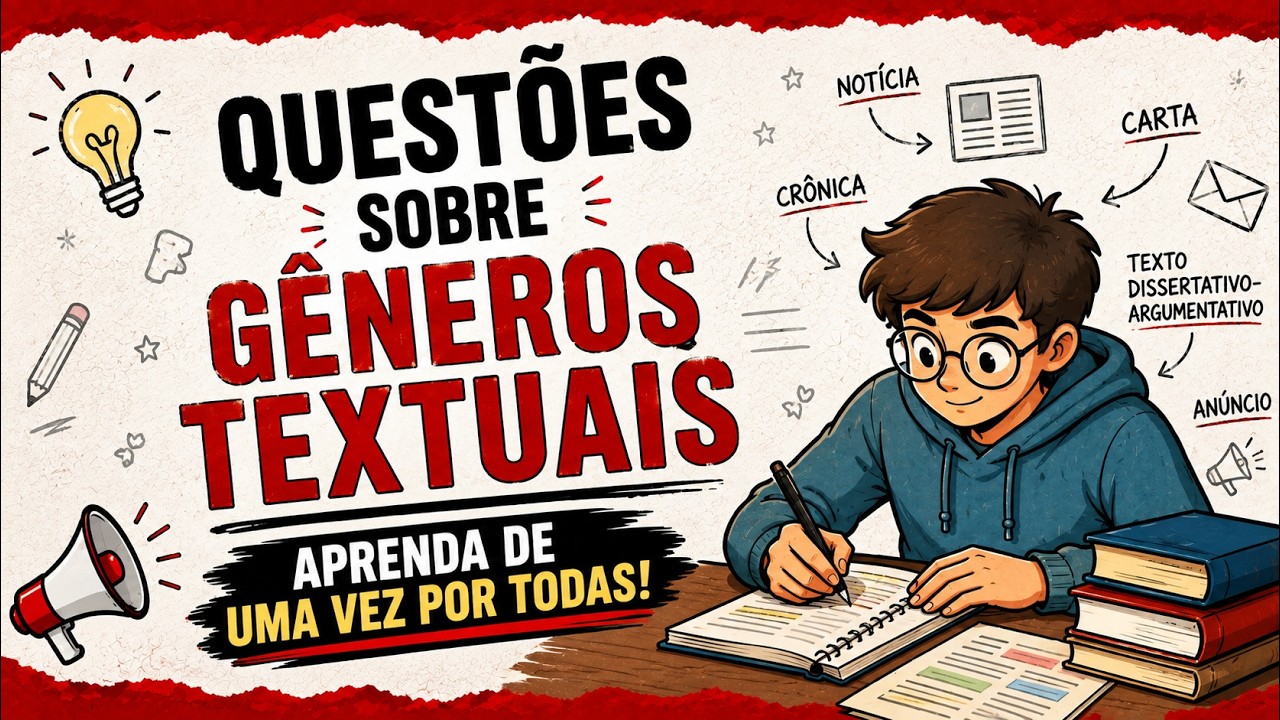 ✅Questões sobre Gêneros Textuais - Você vai aprender- Profª Aline