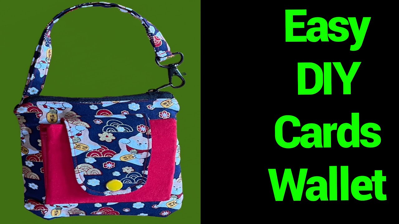 How Easy To Make Wallet/Pouch From Fabric Scraps - DIY Multi Slots Credit Card Wallet Tutorial