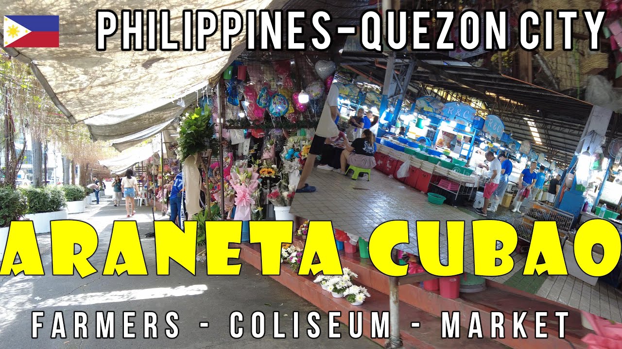 Walking in Cubao PH | Flower Market, Farmers Market & Araneta Coliseum Tour