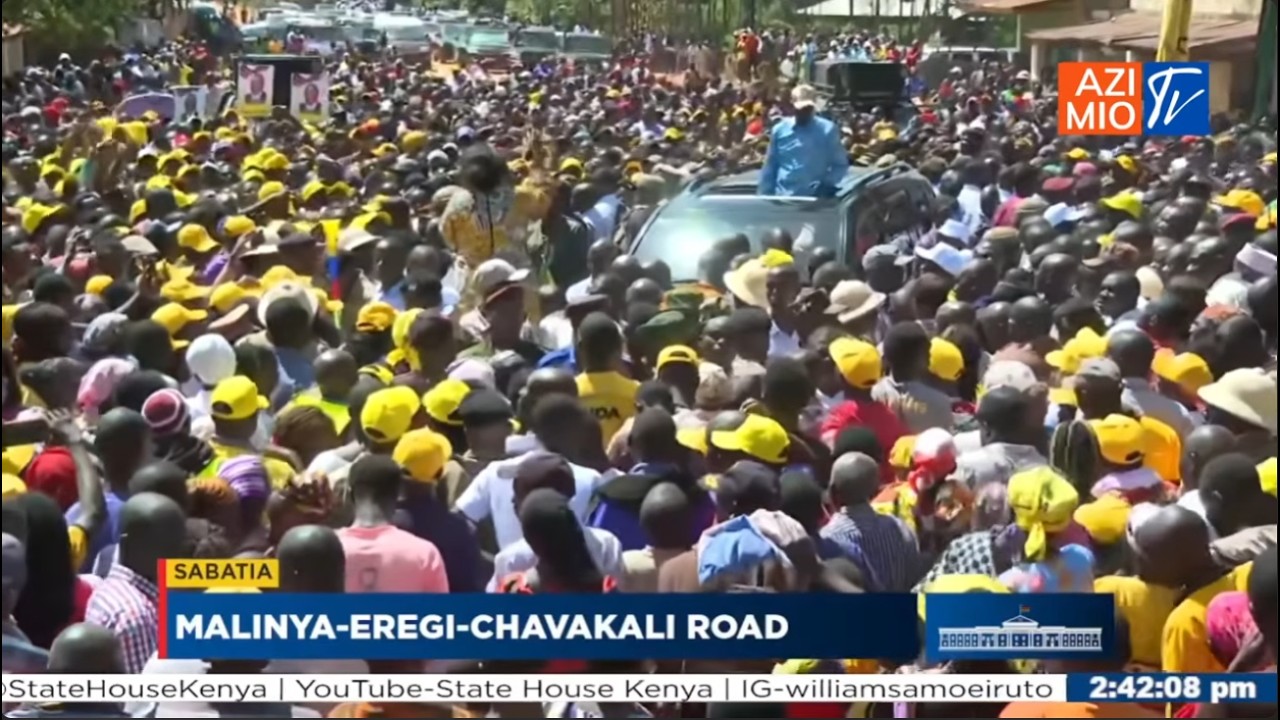 ‘Ruto Wewe ni Baba Yetu!’ Crowd Cheers as Adagala ROARS Before Ruto During Rally in Sabatia, Vihiga