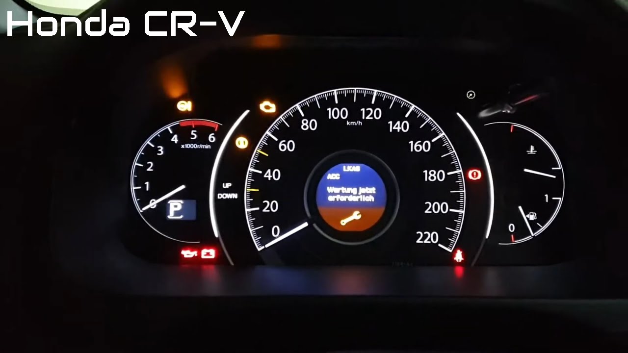 Honda CRV коды тех обслуживания и сброс сервисного интервала