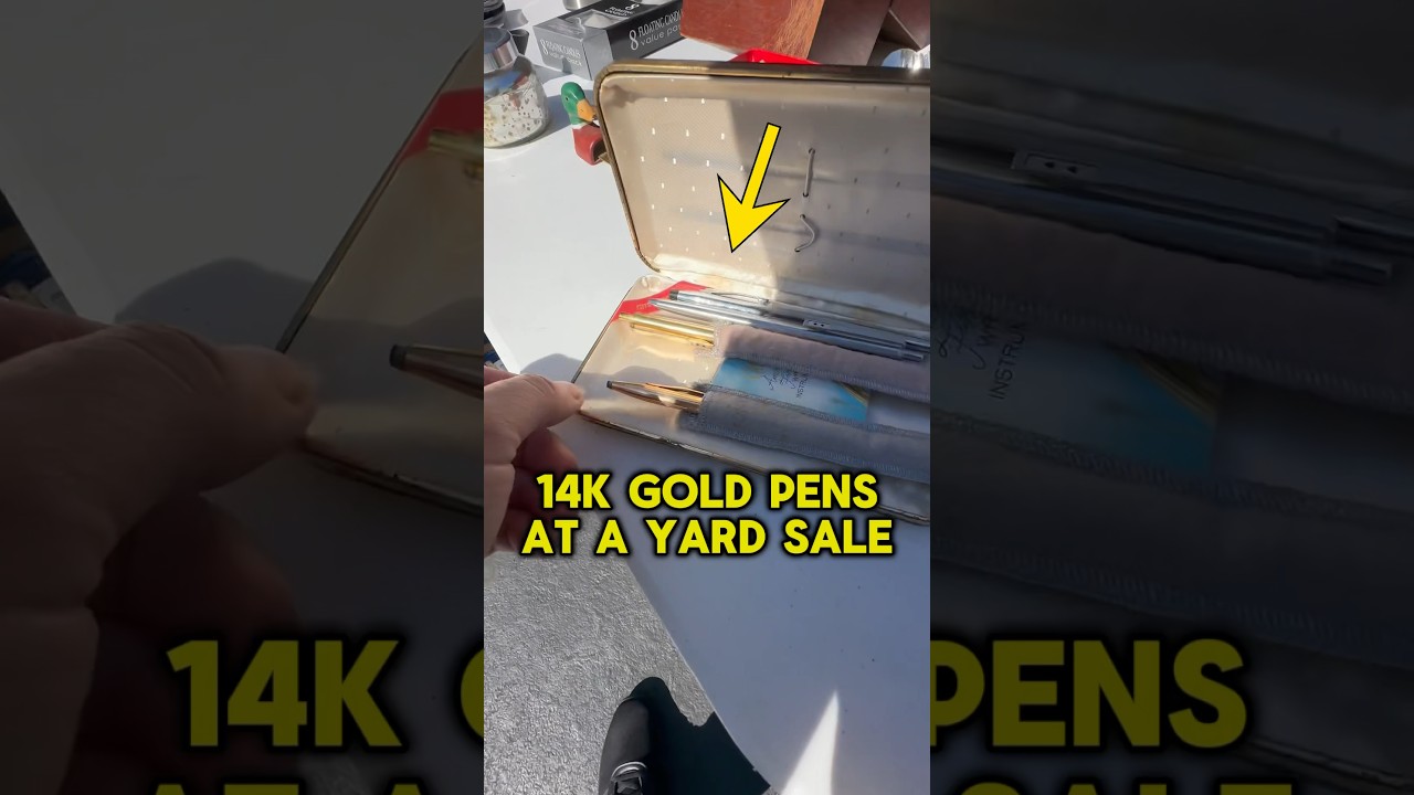 GARAGE SALE SCORE&hellip; 14k Gold Pens‼️ #yardsale #garagesale