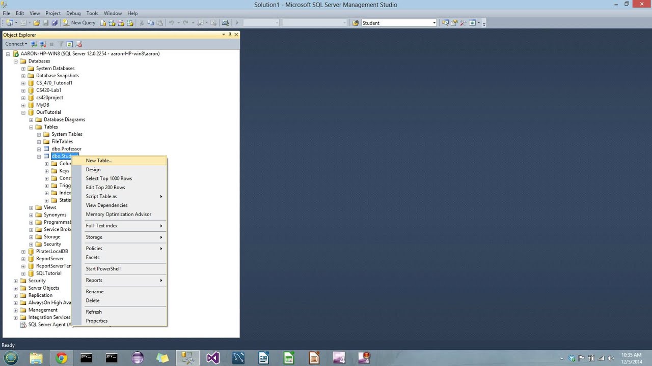 Microsoft SQL Server 2014 - Introductory Tutorial