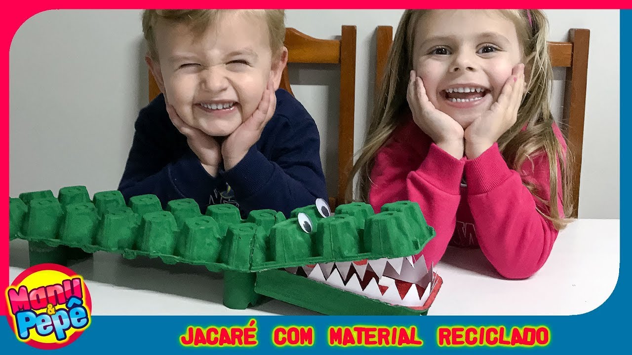 Jacaré com Material Reciclado [Manu e Pepe]