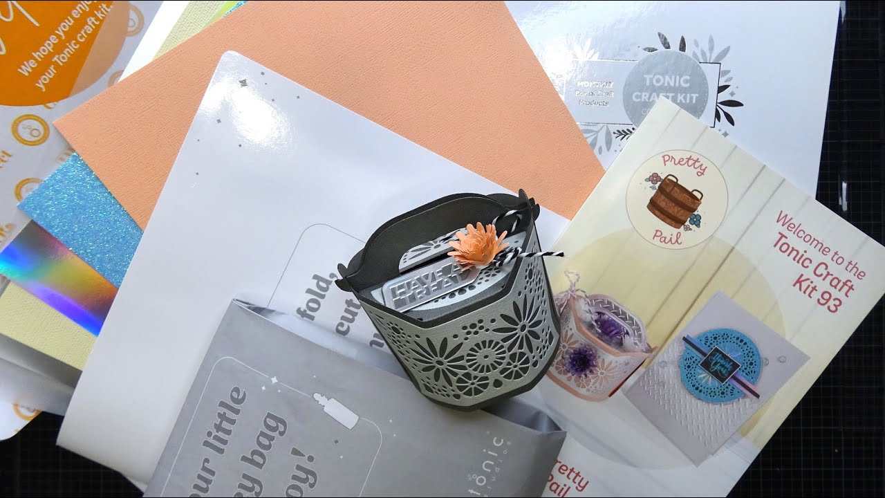 Tonic Studios Craft Kit #93: Pretty Pail Unboxing and Step-by-Step Tutorial! So Cute and Easy!!!