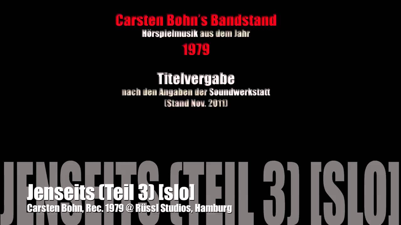 CeBee 1979 - Titelvergabe der Soundwerkstatt - Carsten Bohn