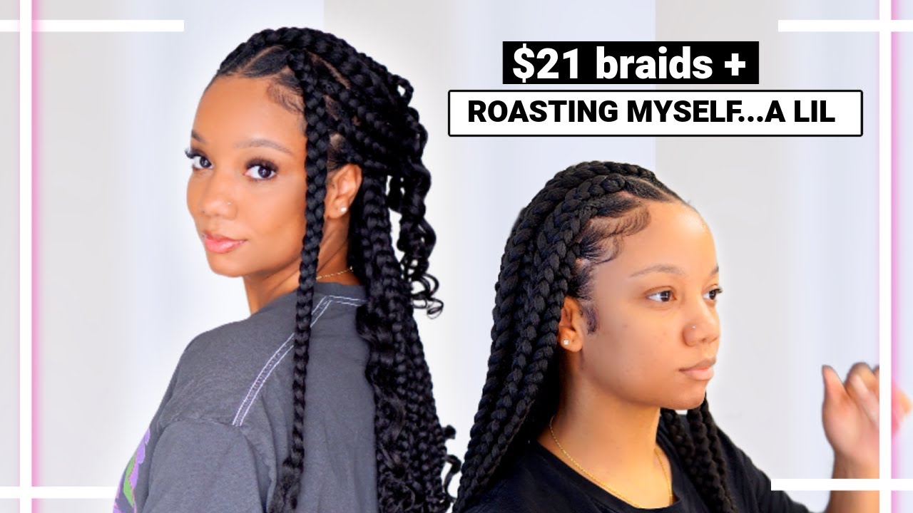 $21 Knotless Box Braids | Best Amazon Braiding Hair + Roasting Myself!