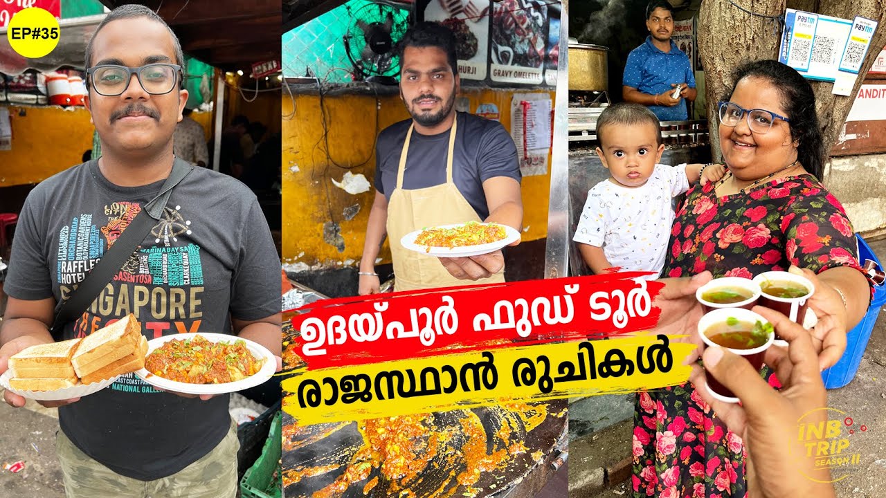 EP #35 രാജസ്ഥാനി ഫുഡ്‌ Udaipur Food Tour | Rajasthani Food | Papad Masala, Rabdi, Egg World
