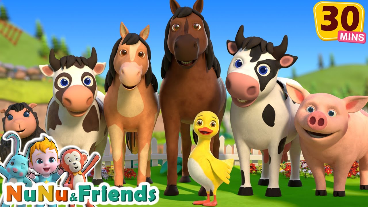 Old MacDonald and Friends | Animal Songs Compilation for Kids | Nursery Rhymes - NuNu Tv Animal Time