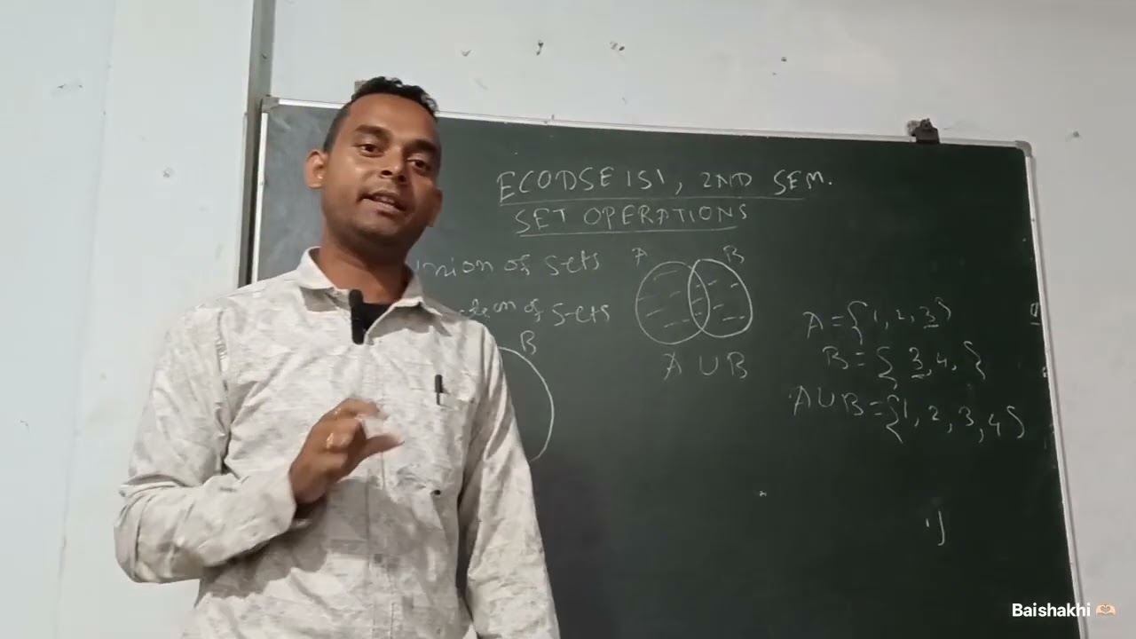 Meaning of SET&Set operations showing on Venn diagram| 2nd semester|ECODSC151#mathematics#economics 