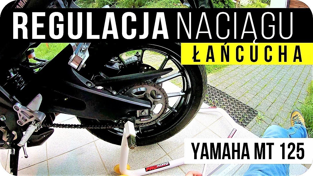 Jak Sprawdzić luz łańcucha i wyregulować naciąg łańcucha - YAMAHA MT 125