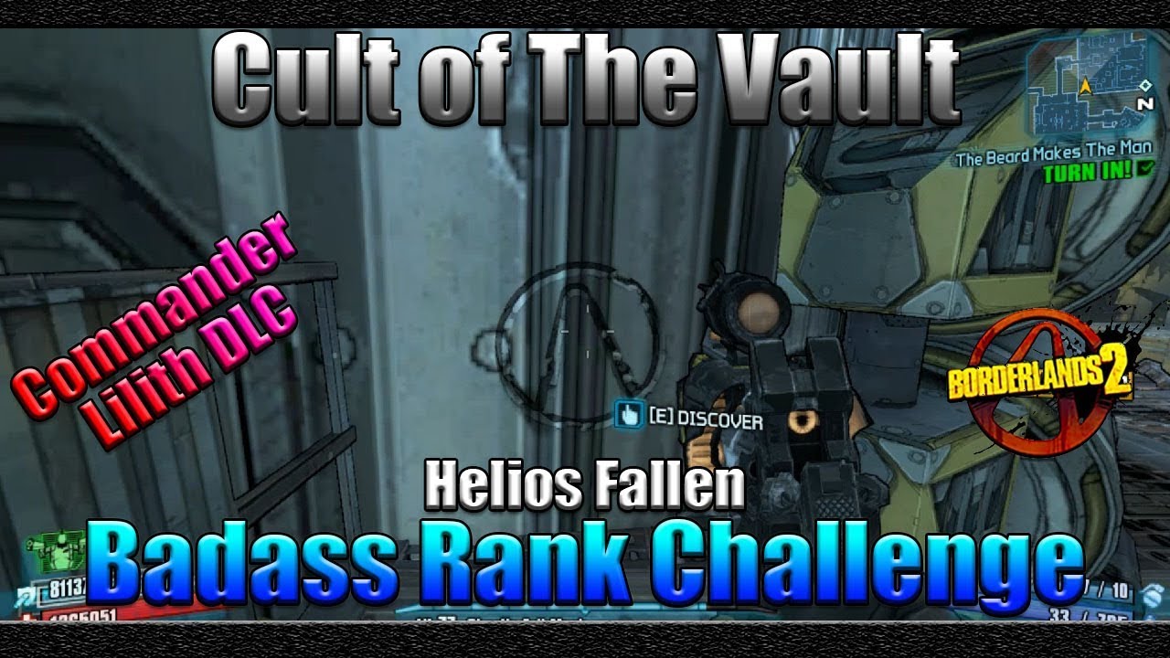Borderlands 2 | Cult of the Vault | Helios Fallen | Badass Rank Challenge Guide
