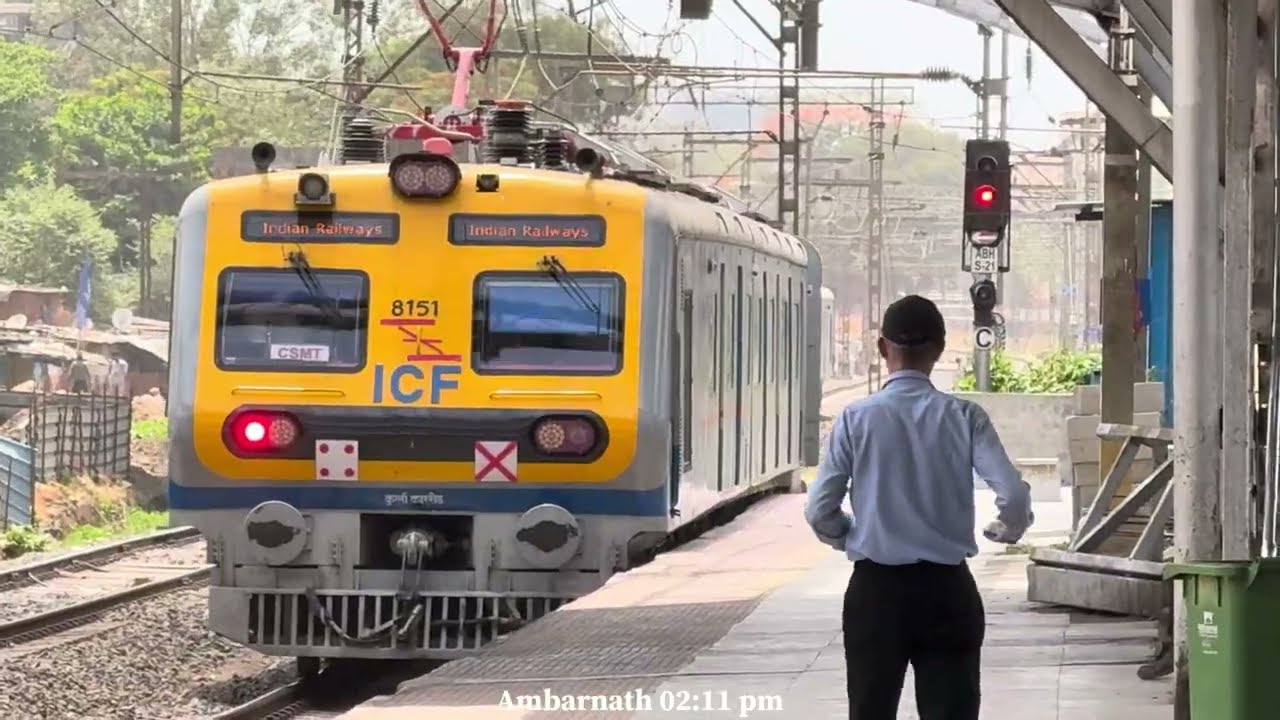 Announcement | New 8151 AC EMU Ride | CSMT to Ambarnath Slow Local Train | Mumbai Local 2026 