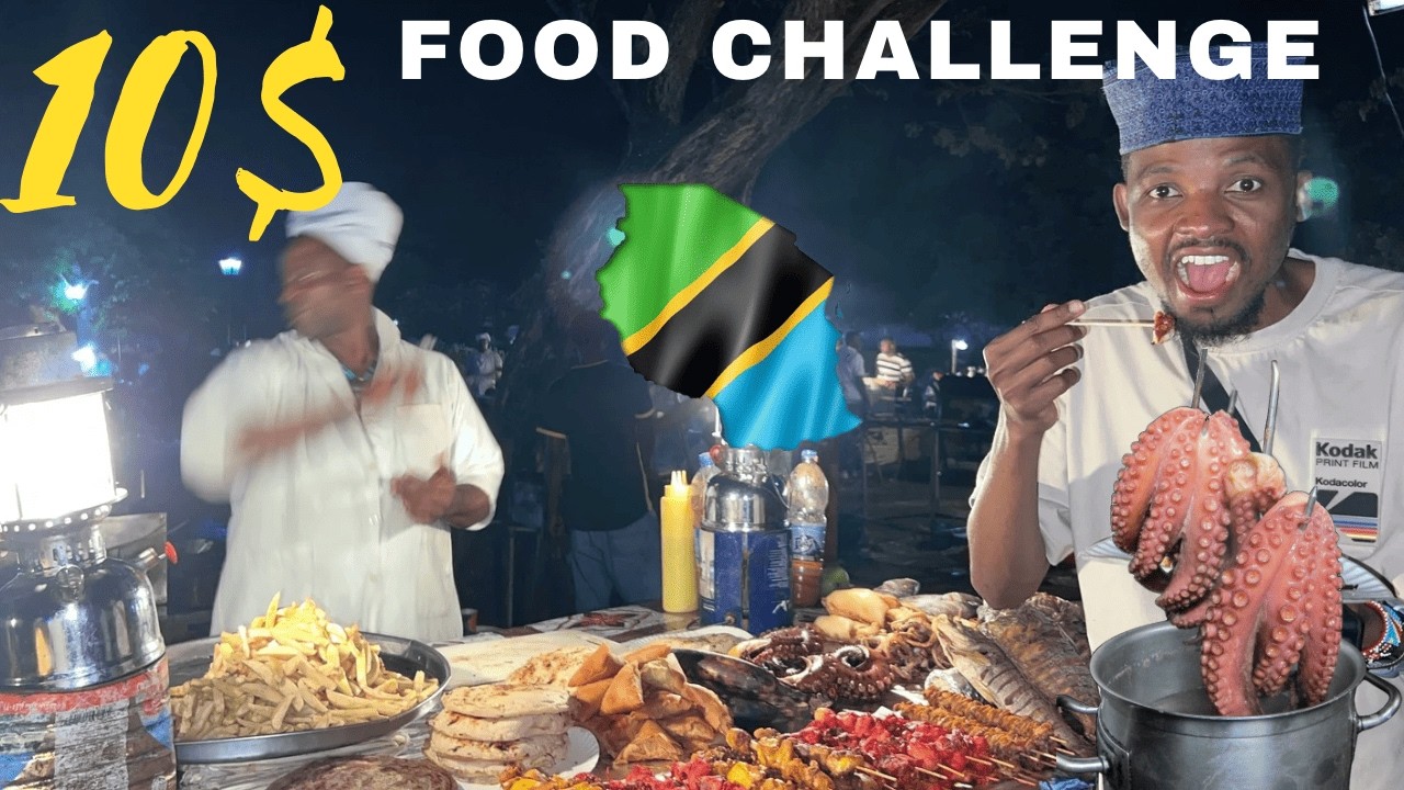 10$ Food Challenge in Zanzibar,Tanzania
