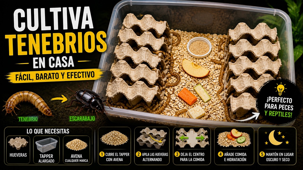 COMO CRIAR Tenebrios Desde Cero Para Alimento Vivo - ¡ Paso A Paso Rápido y Barato !