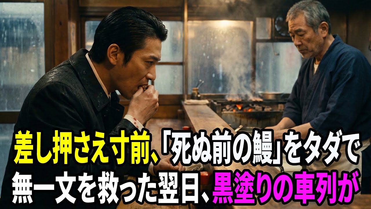 【感動する話】"借金1億で差し押さえ寸前の鰻屋店主。ヤクザ「死ぬ前に一杯」無一文に無料で出した結果…黒塗りの車列が店前に"