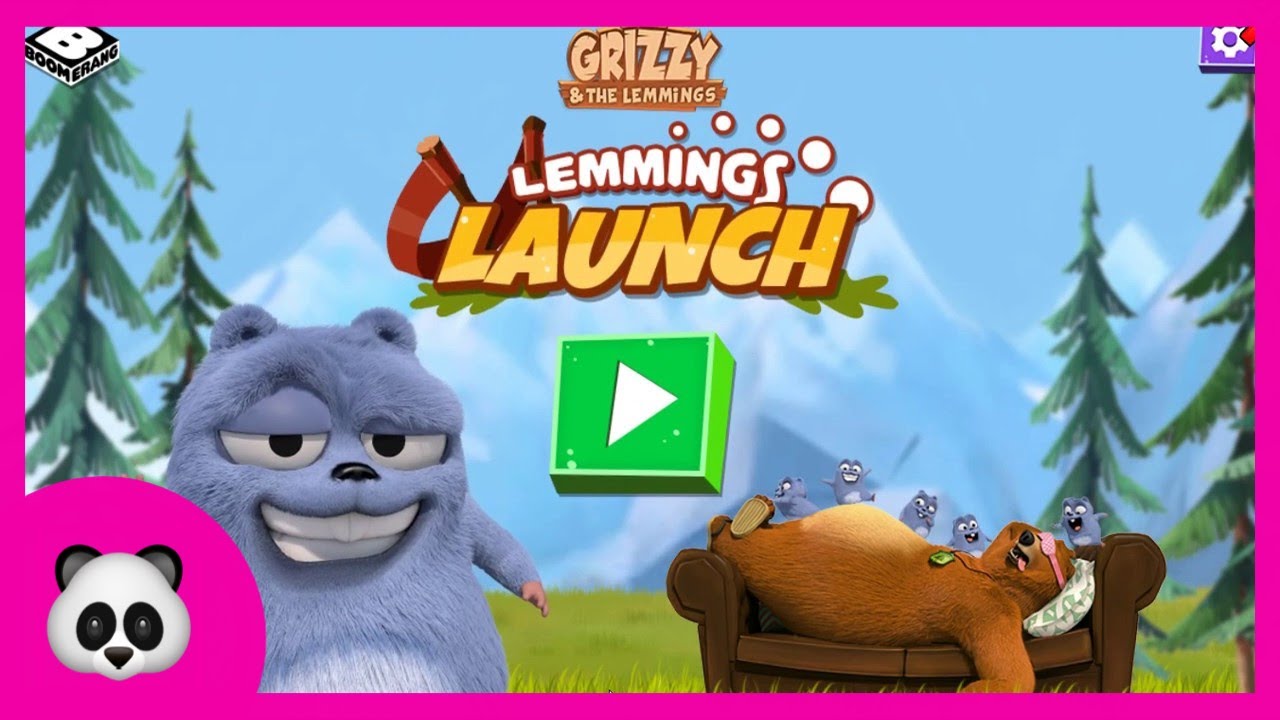 Gryzzy and the Lemmings - Lemmings Launch | Гризли и лемминги | Zlata Game Time
