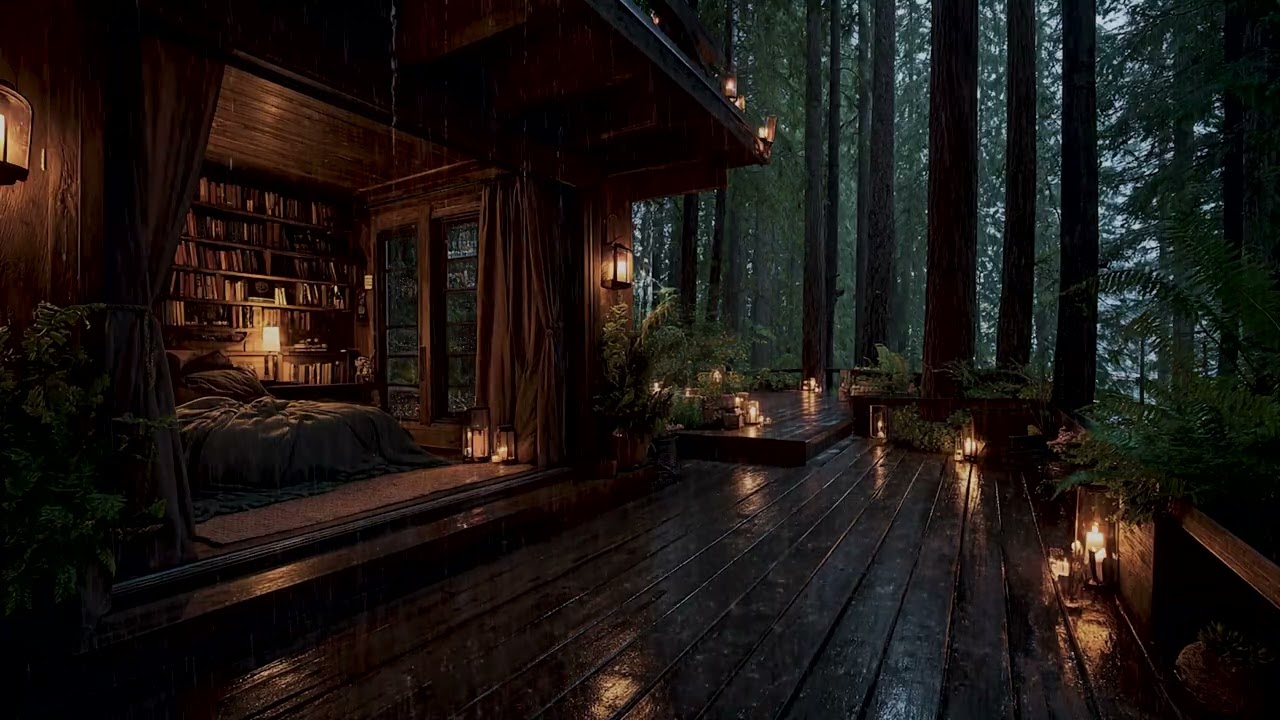 Night Rain in a Peaceful Forest 🌲| Relaxing Rain Sounds for Sleep & Stress Relief