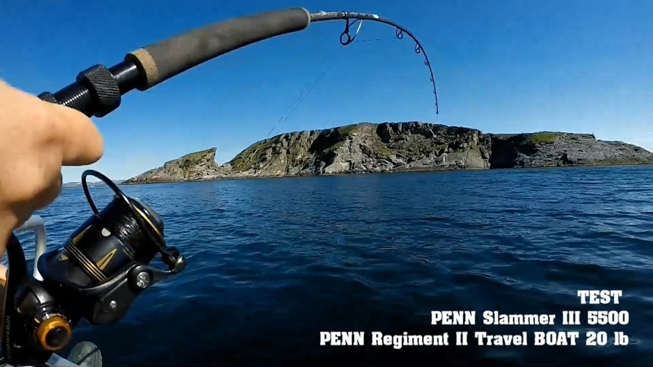 TEST PENN Slammer III 5500, PENN Regiment II Travel BOAT &copy; 2017 Halibut fishing Soroy