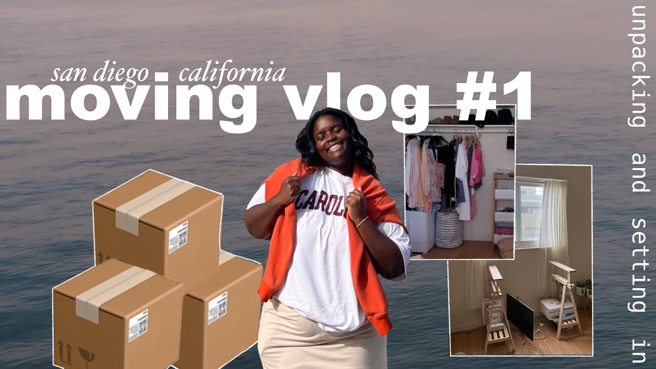 moving to san diego california vlog | organizing, decluttering, and exploring 📦🌊💌 (moving diaries 1)
