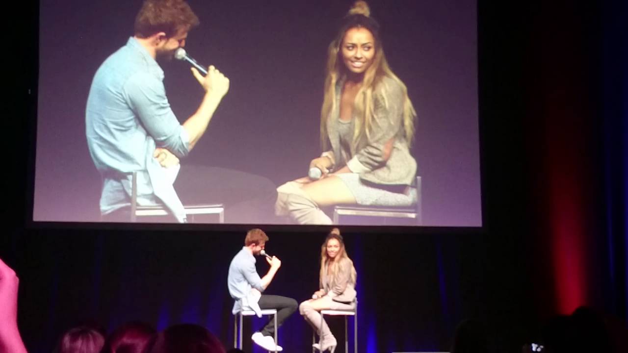 Nate Buzolic and Kat Graham speed dating impro