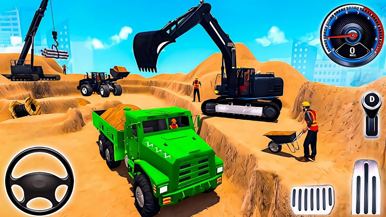 Jcb Cunstruction Simulator 3D - Real City Highway Excavator Game 2025- Android GamePlay