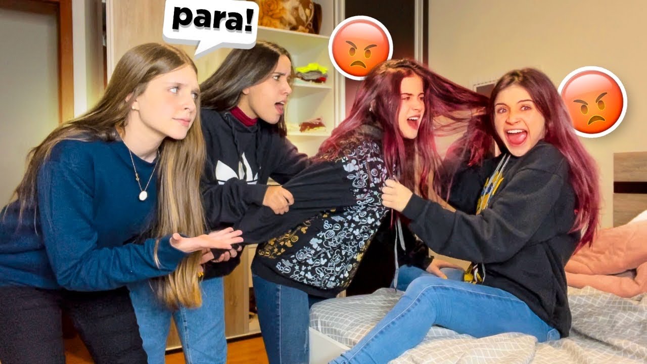 TROLAMOS ELAS COM UMA BRIGA FAKE! (Elas ficaram assustadas)