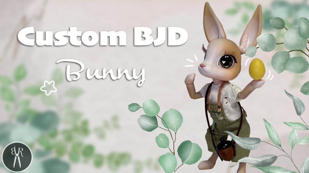 We made a BJD Bunny for Easter! Collaboration with @DollsRescued Custom Doll Creation