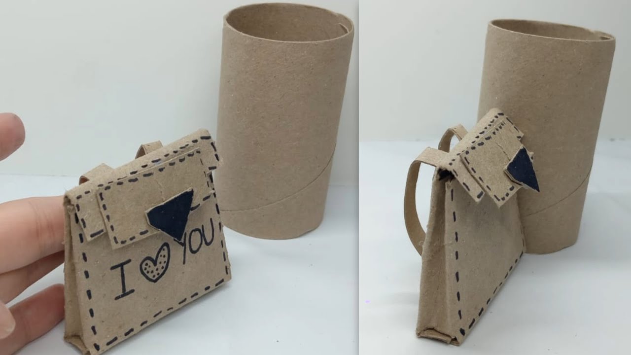 Waste Cardboard Craft ideas | Best out of waste | Cardboard craft | Toilet paper roll backpack