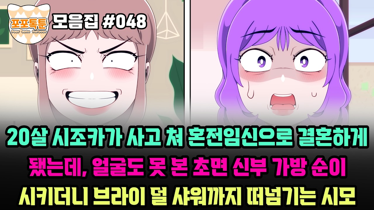 포포톡툰 모음집 #048] 20살 시조카가 사고쳐 혼전임신으로 결혼하게 됐는데, 얼굴도 못 본 초면 신부 가방 순이 시키더니 브라이덜 샤워까지 떠넘기는 시모