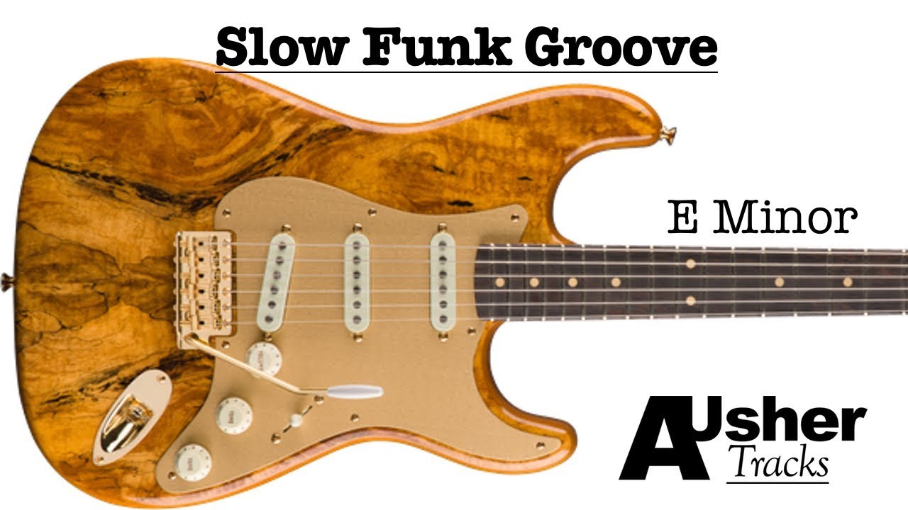 Slow Funk Groove | Guitar Jam Track in E minor