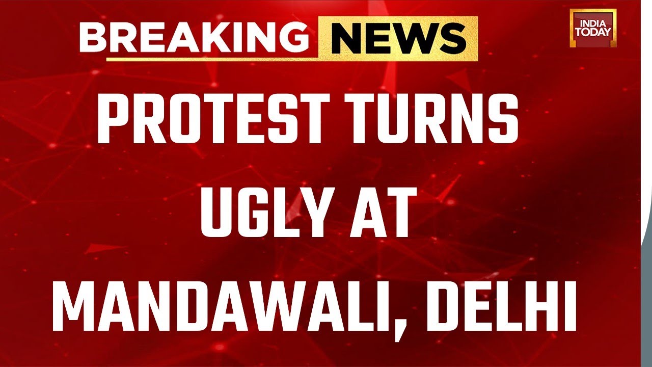 Breaking News:  Massive Protest Against Removal Of Portion Of Temple In Delhi's Mandawali