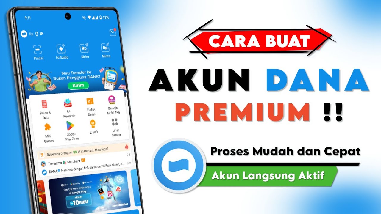 UPDATE 2025 !! Cara Daftar Akun DANA / Buat Akun DANA Premium Terbaru