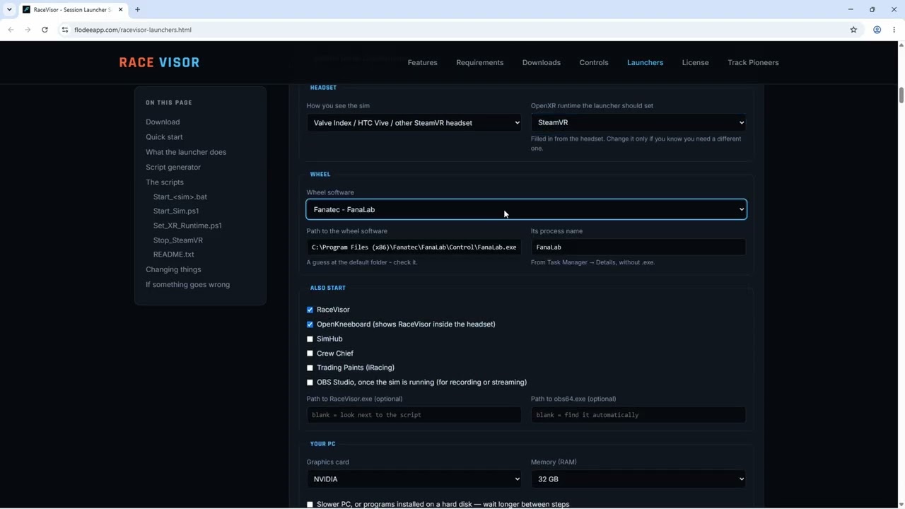 One Click Starts Your Whole Sim Rig: Free Launcher Script Generator (iRacing, ACC, AMS2)