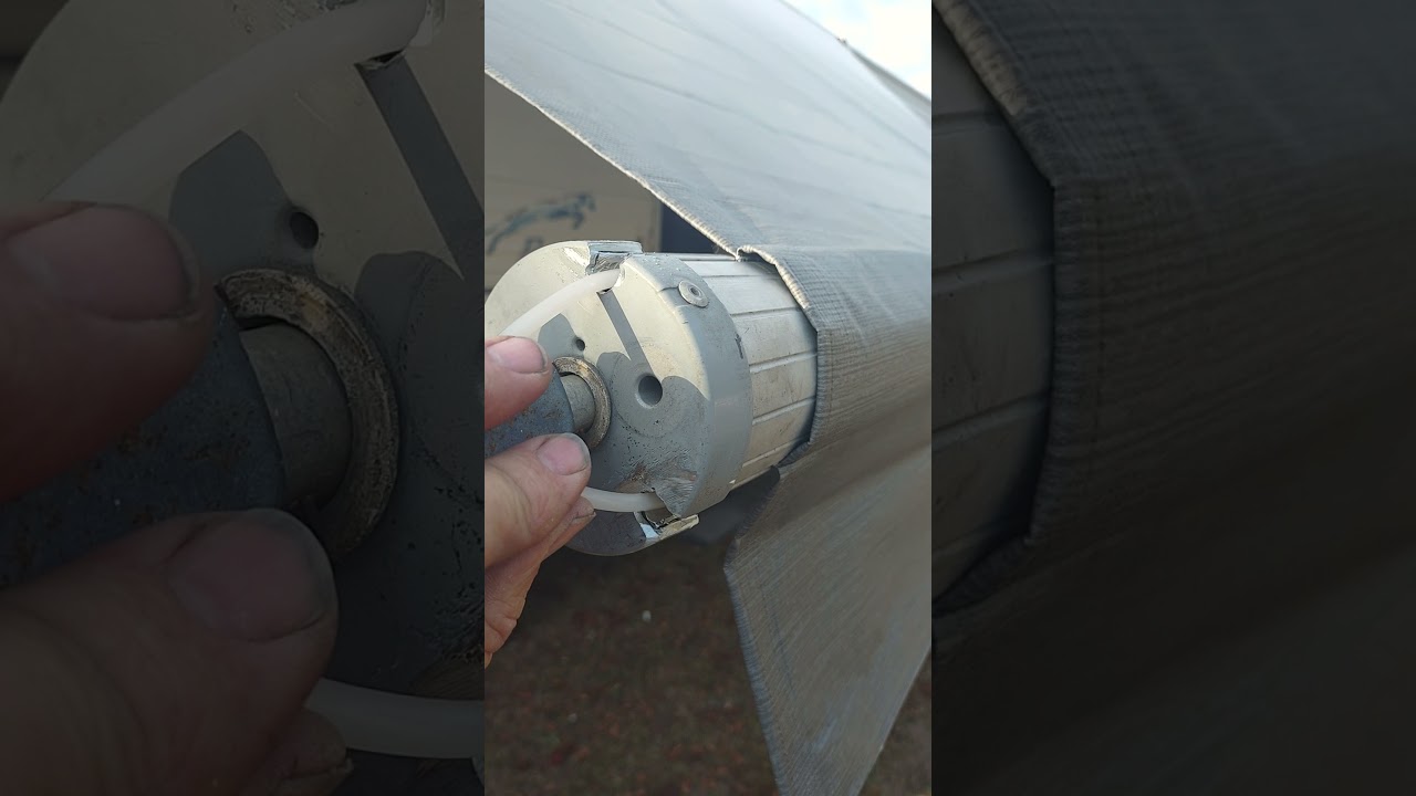 quick easy way to change fabric on a camper RV awning ! took twenty minutes !