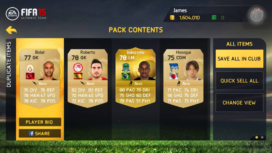FIFA 15 Ultimate Team IOS - TOTW 15 Pack Opening