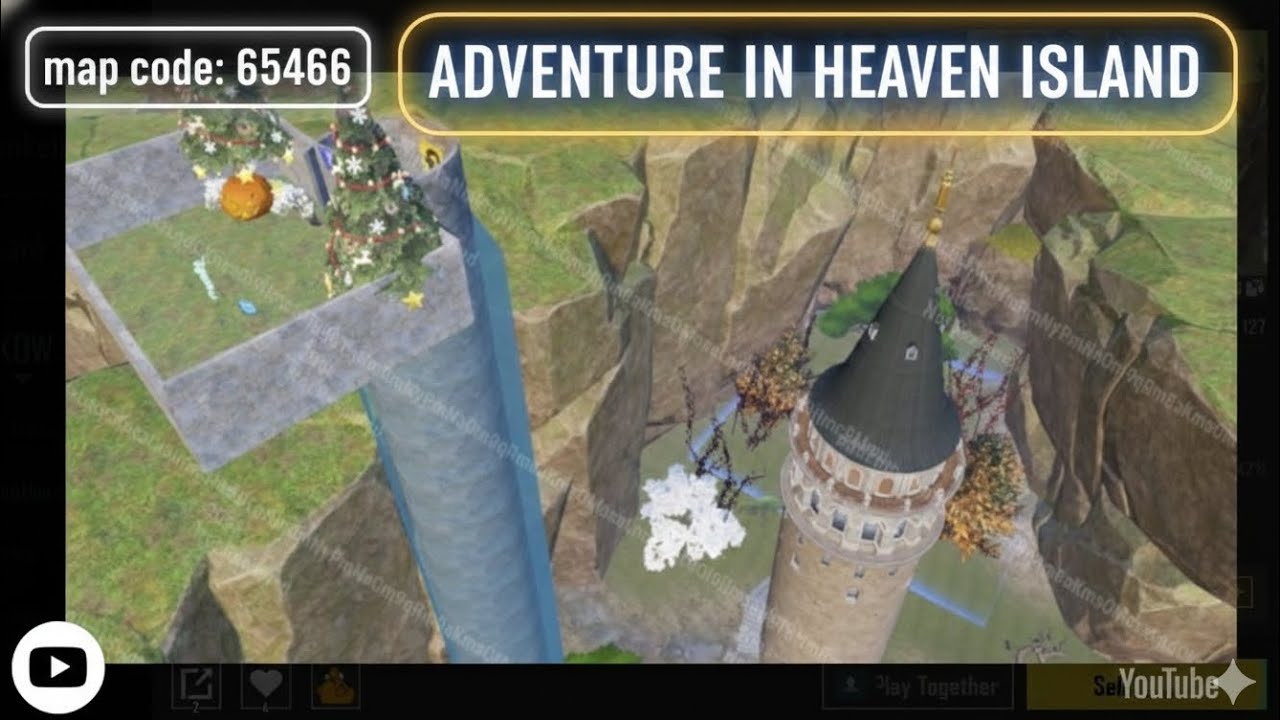 Bgmi wow Parkour map code 65466 | ADVENTURE IN HEAVEN ISLAND |  #bgmi #pubg #bgmiparkour #herowow