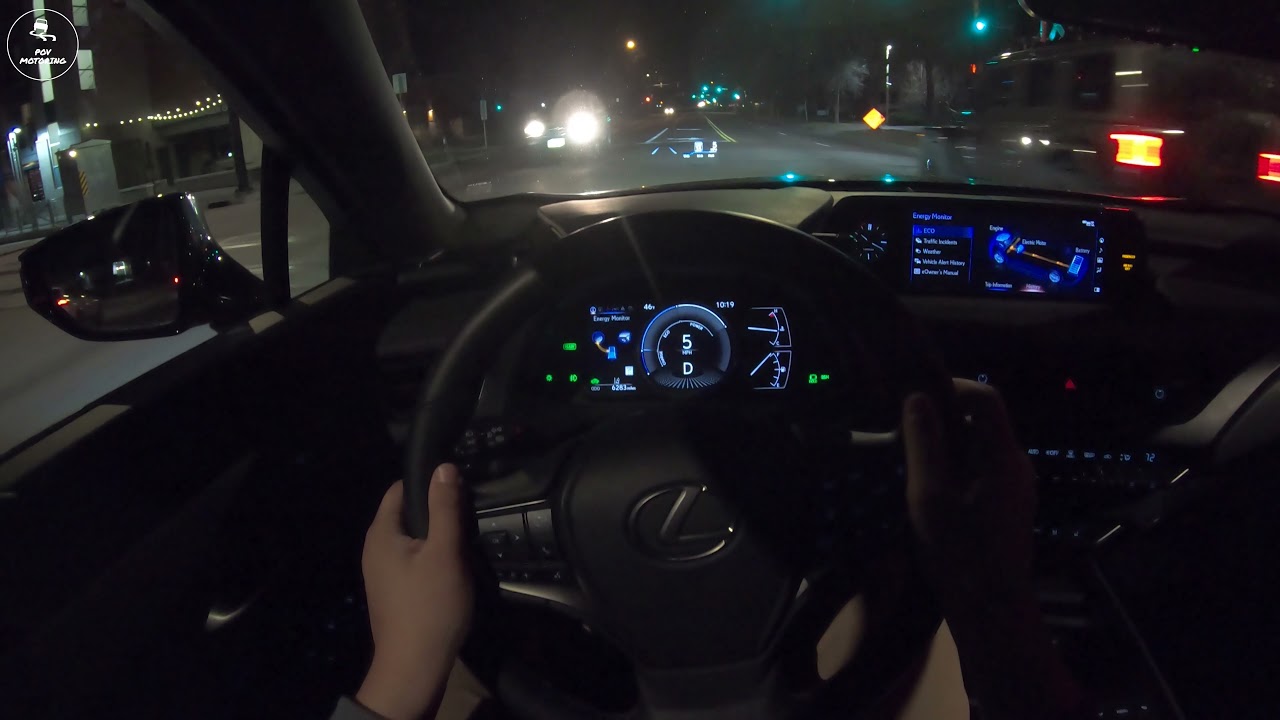 2021 Lexus UX250h Night POV City Drive