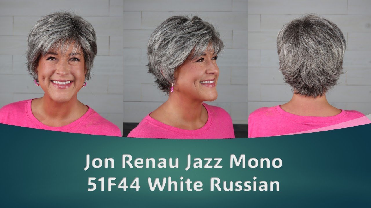 Jon Renau Jazz Mono in 51F44 White Russian | SUPER CUTE short synthetic shag wig!