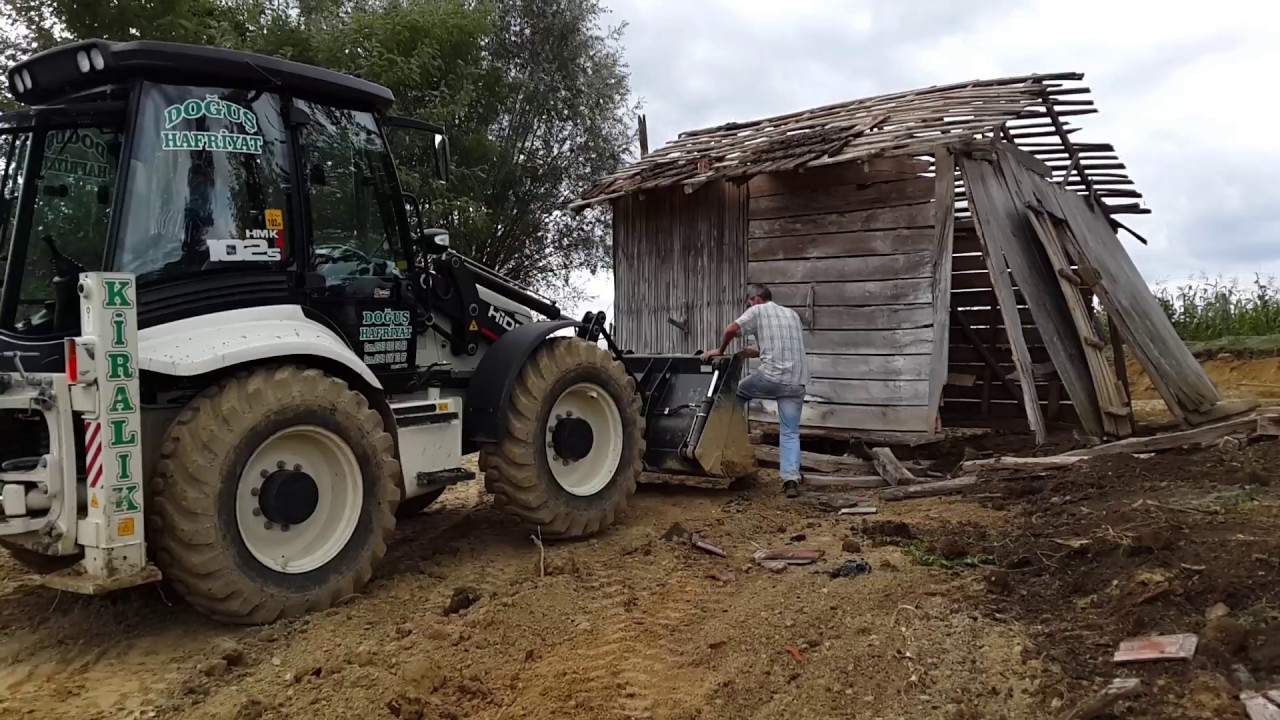 Kulübe Yerle Bir Oldu. (Hidromek Beko Loder 102s 102b)