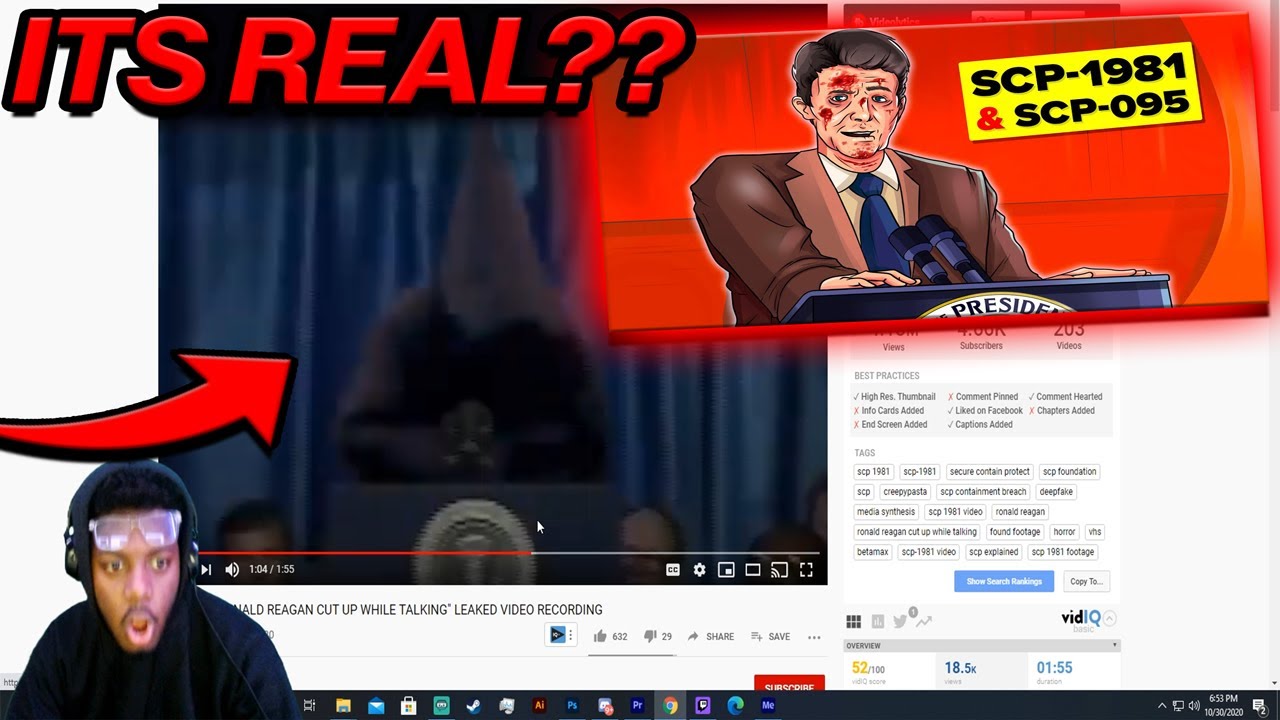 SCP-1981 - Ronald Reagan Cut Up While Talking & SCP-095 REACTION (SCP Animation)