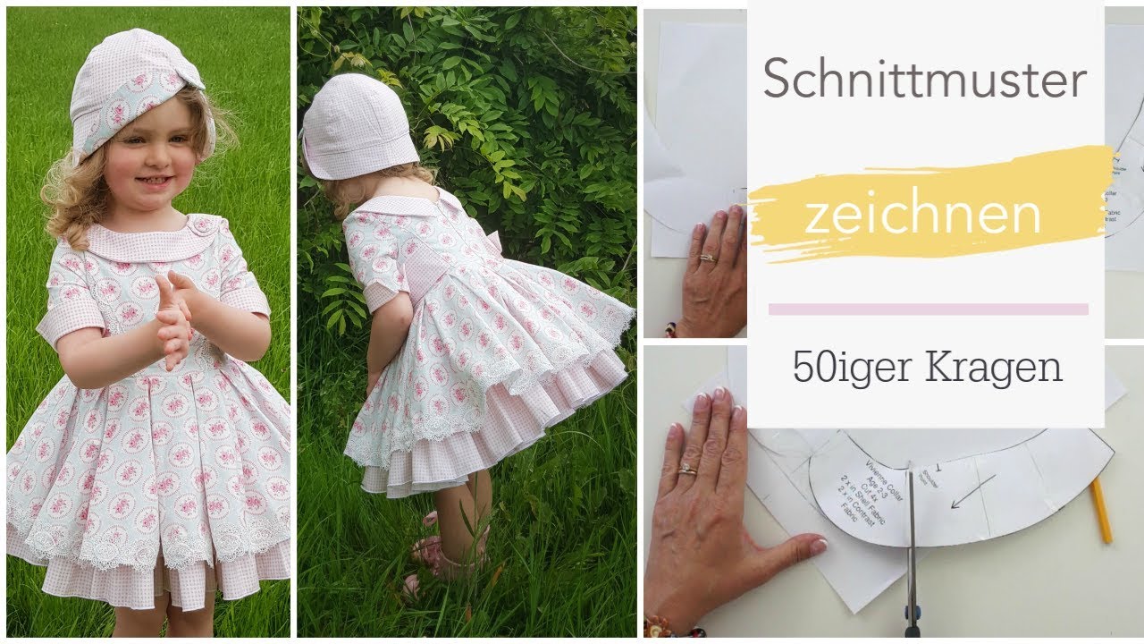 Vintage Schnittmuster für einen Kragen zeichnen 💛 50iger Jahre Bubikragen von Frocks & Frolics