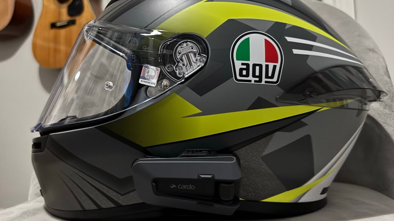 Как установить Cardo Packtalk на шлем AGV K6 S