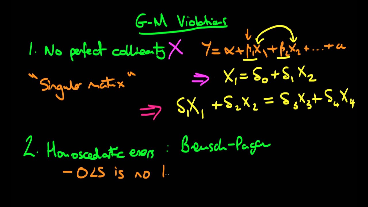 Gauss-Markov violations: summary of issues