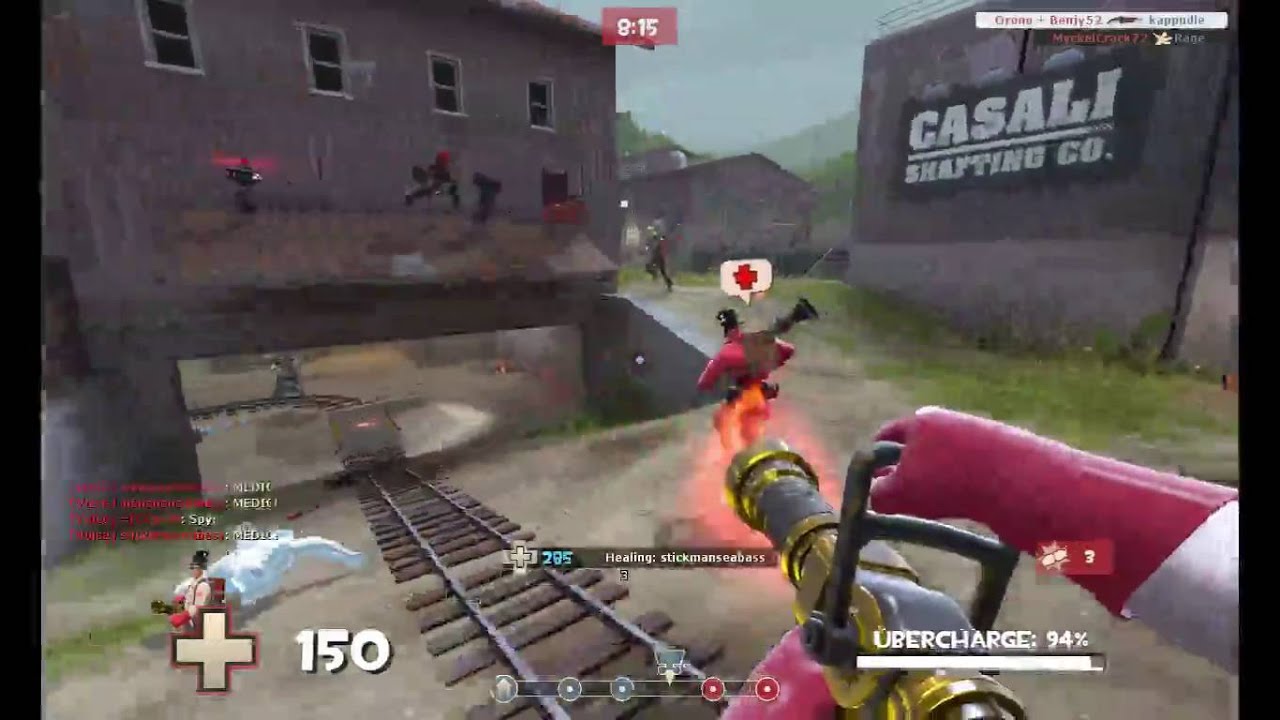 Strange Professional Killstreak Australium Medigun Gameplay