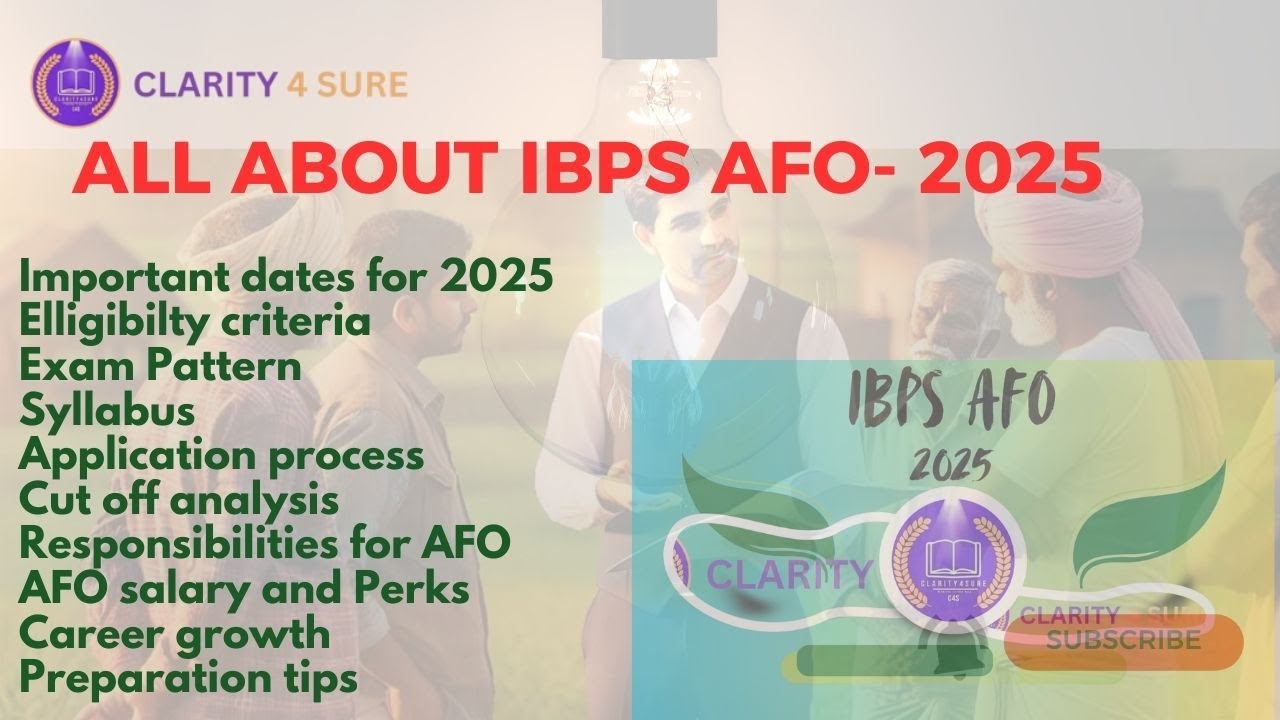 CLARITY Talks - Episode 1: All ABout IBPS AFO | @AgriClarity
