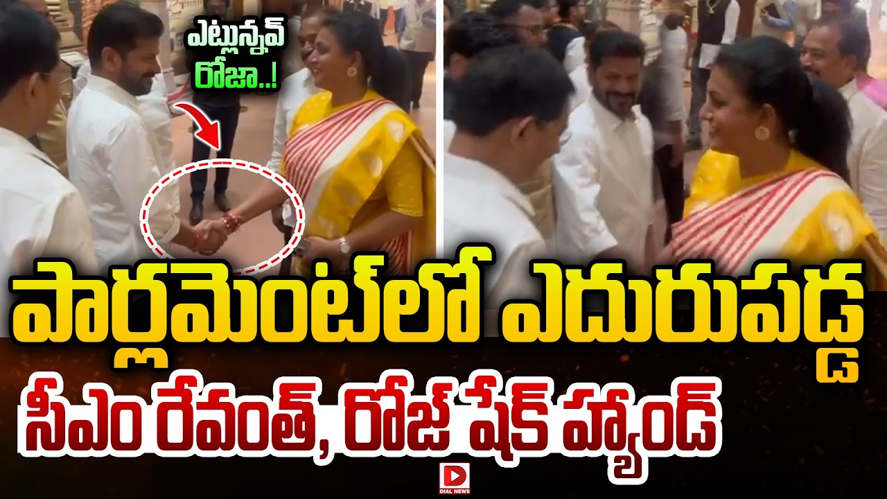 సీఎం రేవంత్, రోజా షేక్ హ్యాండ్ | Roja Shek Hand to CM Revanth Reddy in Parliment | Dial News