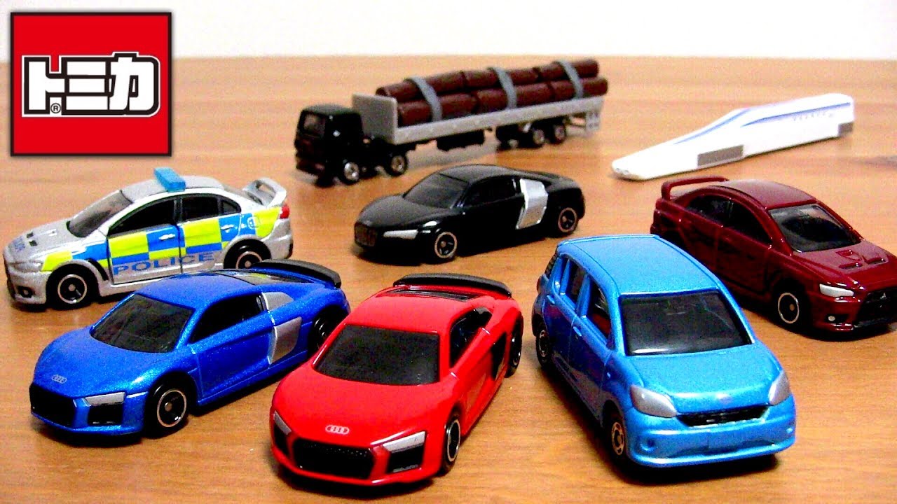 トミカ 2017年6月新車 アウディ R8(初回特別仕様) トヨタ パッソ ロングトミカ はたらくくるま いすゞギガ 木材運搬車